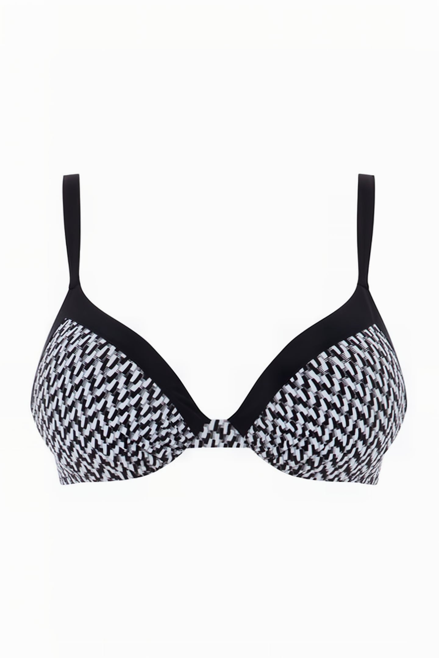 SW BRA TSHIRT PLUNGE BLACK / WHITE 1