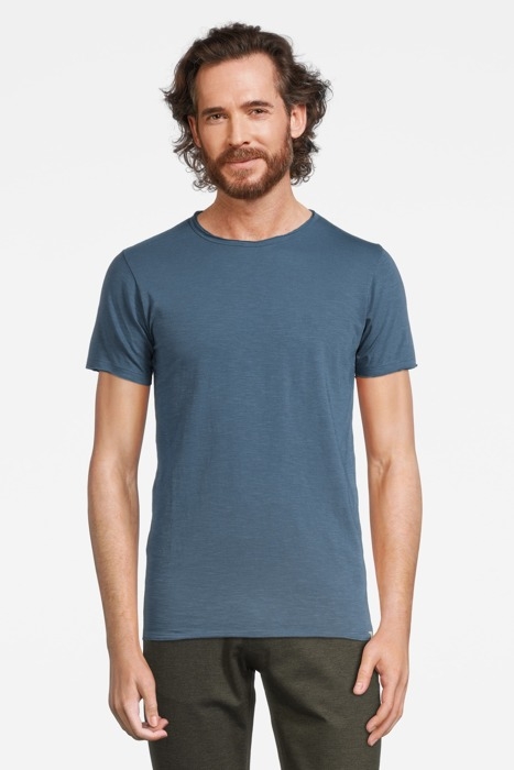 BASIC ROUND NECK TEE SLUB JERSEY ORION BLUE 2