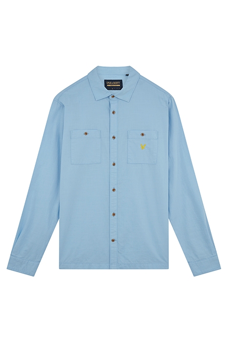 SLUB COTTON SHIRT BLUE WATER 5