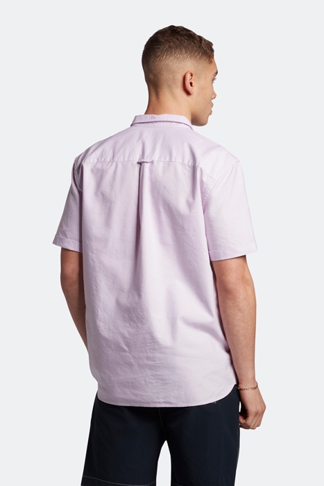 OVERDYED PANELLED OXFORD SS PULLOVER SHIRT LILAC SKY 2