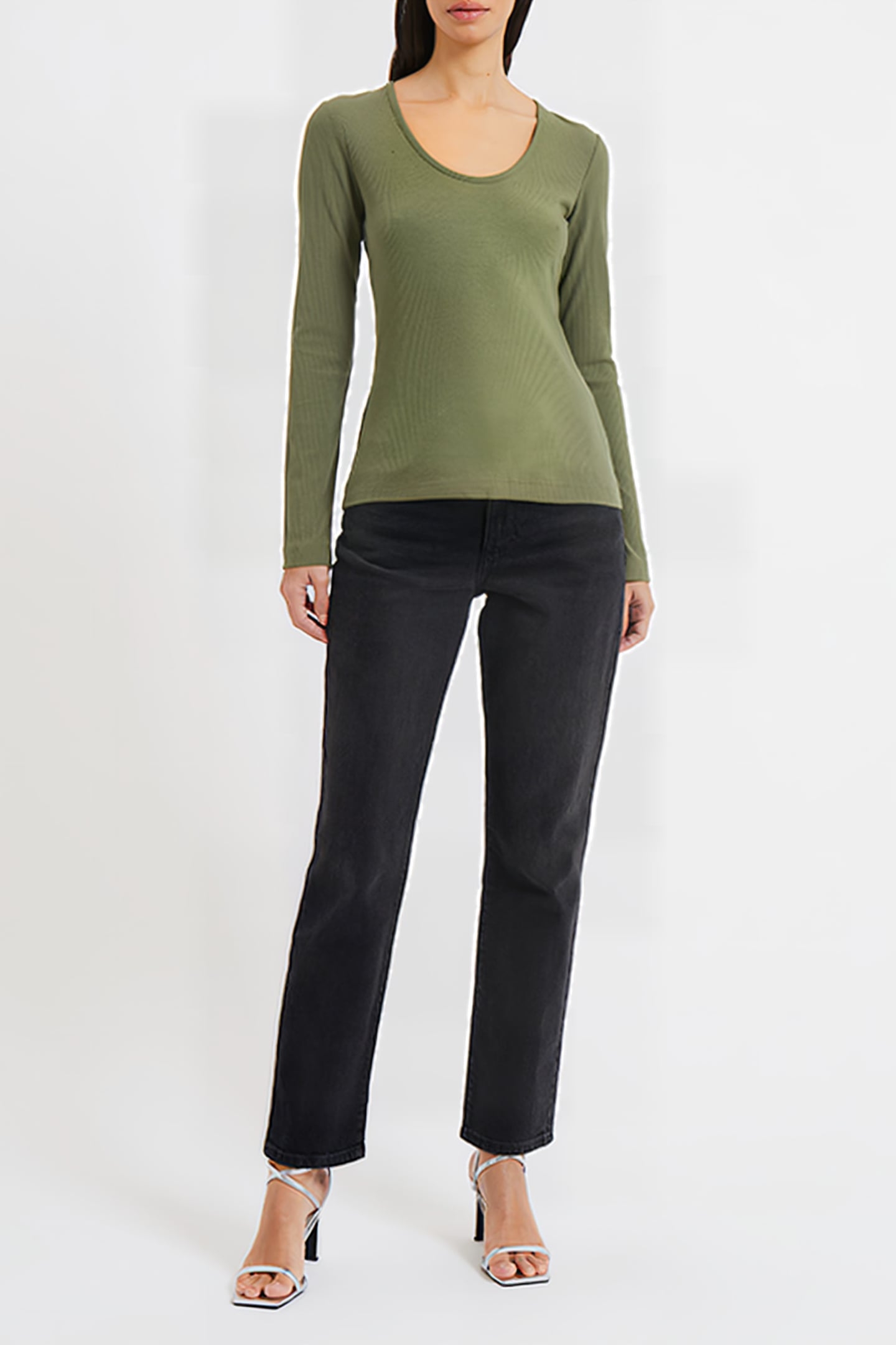 SCOOP RIB L/S KHAKI 2