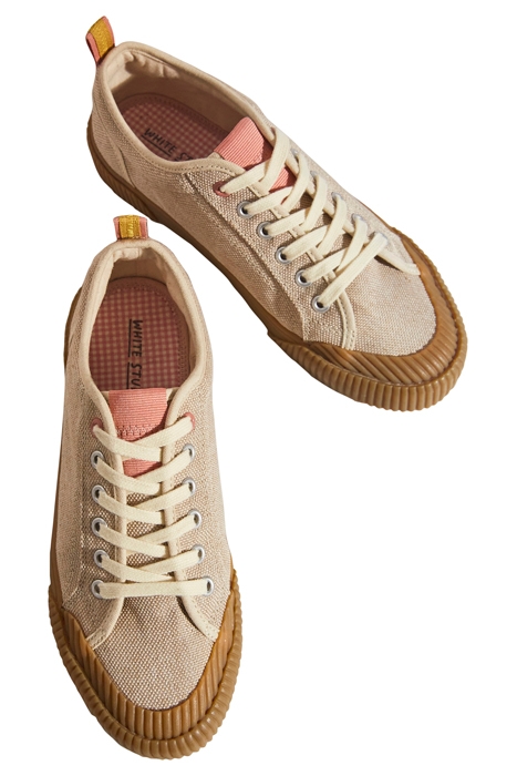 LILA LINEN TRAINERS NAT 3