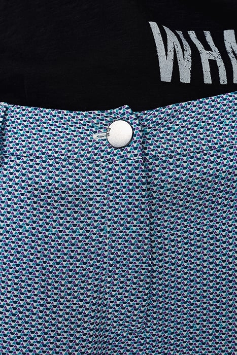 MICRO-GEOMETRIC MOTIF LONG STRAIGHT TROUSERS SUNSET LAGOON 6