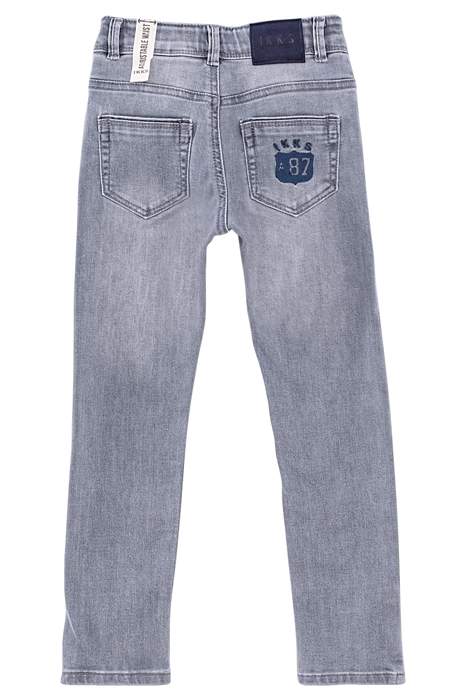 BOYS’ MEDIUM GREY RECYCLED SLIM JEANS WITH BADGES MEDIUM GRE 2