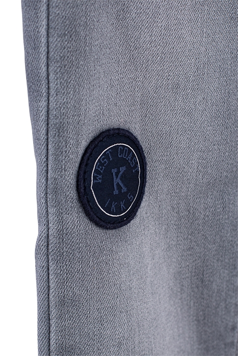 BOYS’ MEDIUM GREY RECYCLED SLIM JEANS WITH BADGES MEDIUM GRE 5