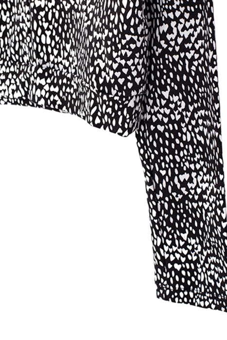 GIRLS’ BLACK ECOVERO® T-SHIRT WITH HEART PRINT AND BOW BLACK 3