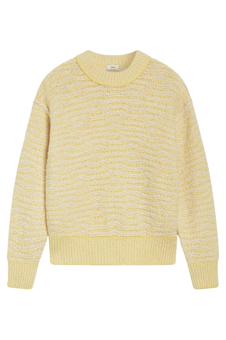 CREWNECK PATTERN KNITS SOFT YELLOW 5