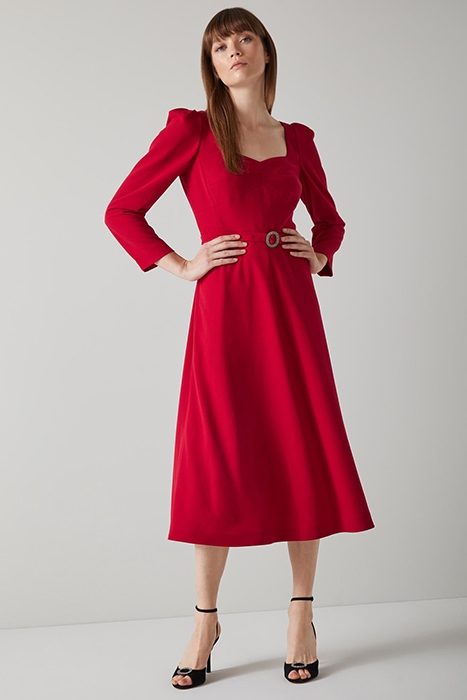 KATERINA MIDI DRESS RASPBERRY 3