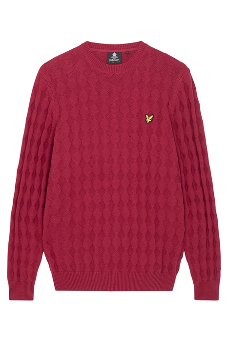 ARGYLE CREW NECK TUNNEL RED 5
