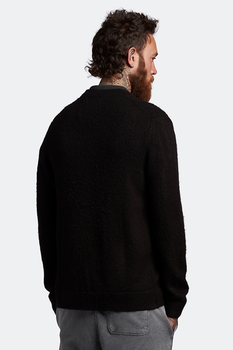 BRUSHED CARDIGAN JET BLACK 2