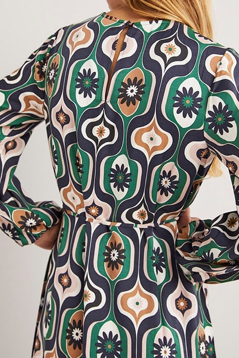 LONG SLEEVE COLUMN MIDI DRESS NAV 5