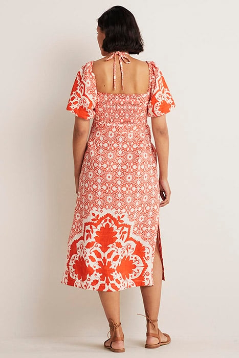 HALTERNECK CUTOUT COLUMN DRESS RED 2