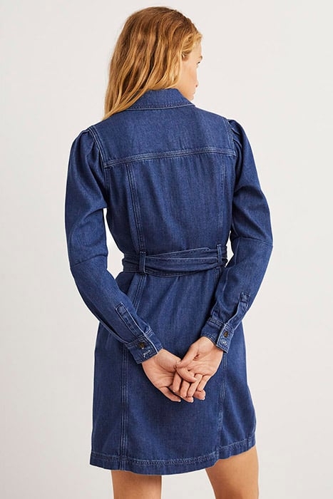 PUFF SLEEVE DENIM MINI DRESS MDN 2