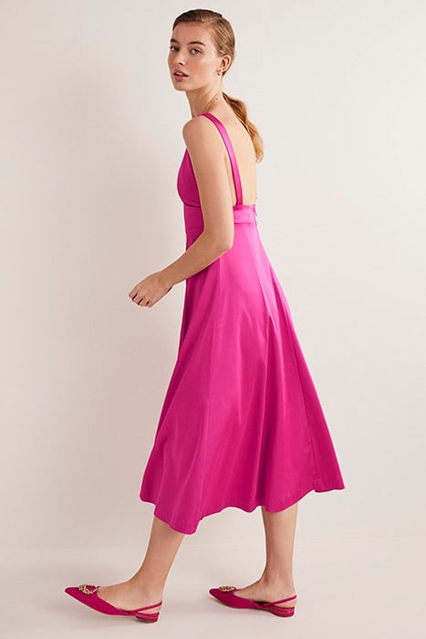 FIT AND FLARE MIDI PARTY DRESS PNK 3