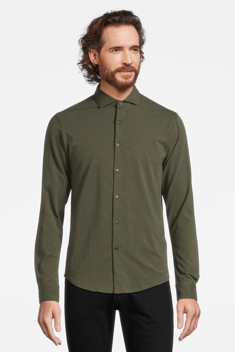 SHIRT FINE SLUB JERSEY DARK ARMY 2