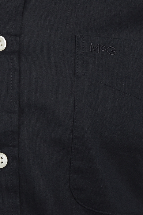 COTTON/ LINEN SHIRT S/S RF NAVY 3