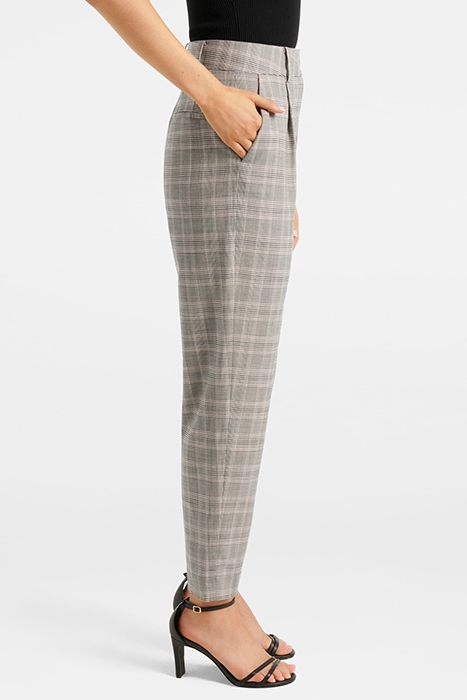 MONIQUE TAPERED CHECK PANTS BROWN CHECK SUIT 4