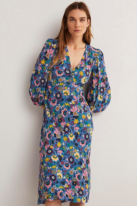 EMPIRE MIDI TEA DRESS BLU 1