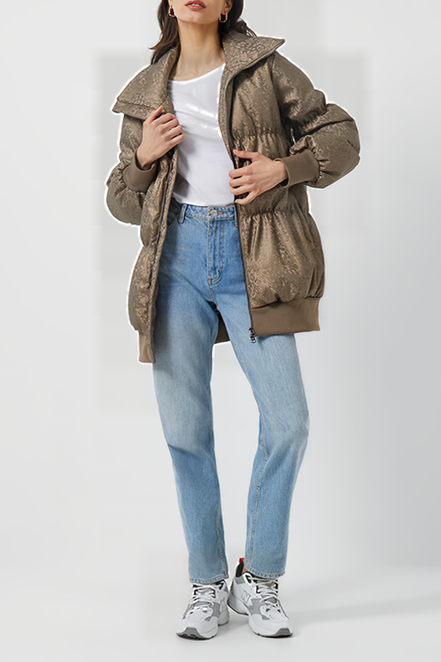 EONA LEOPARD VEGAN PUFFER JKT BRONZE MULTI 2