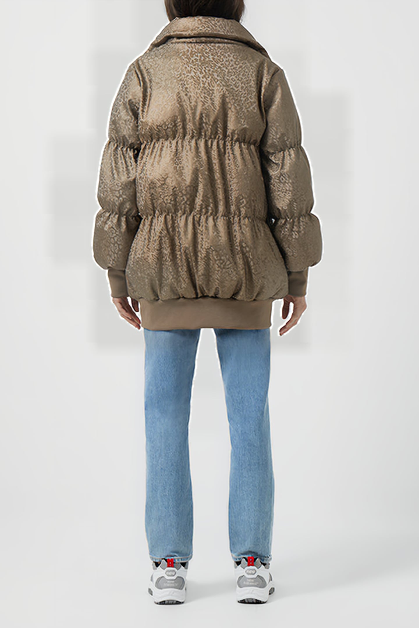 EONA LEOPARD VEGAN PUFFER JKT BRONZE MULTI 3