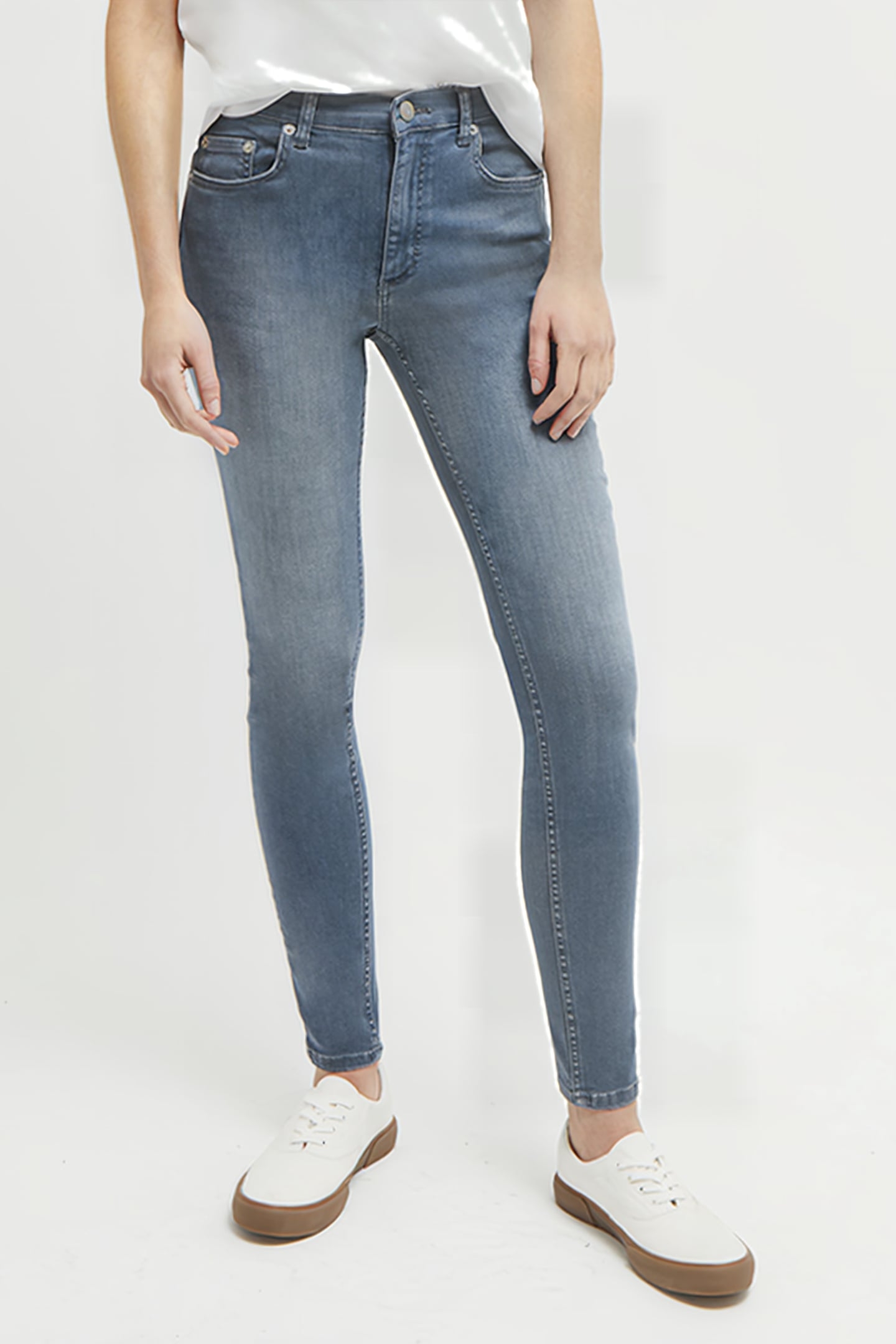 R REBOUND 30" SKINNY JEANS BLUE GREY 2
