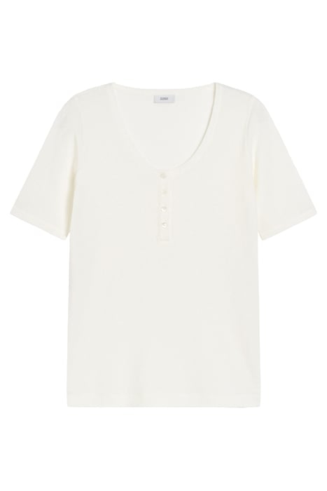 WOMEN WAFFLE HENLEY SHIRT IVORY 4