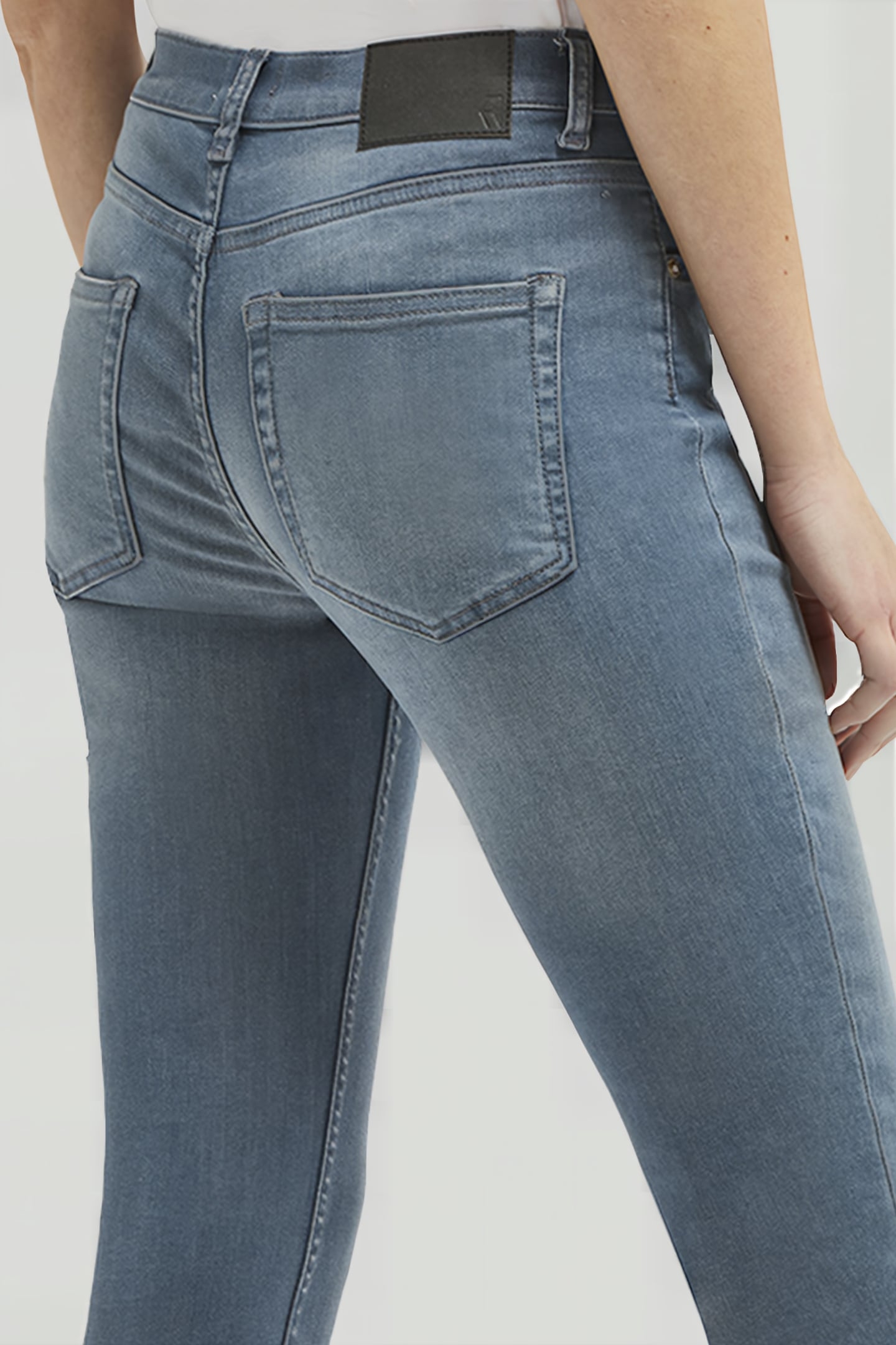 R REBOUND 30" SKINNY JEANS BLUE GREY 3