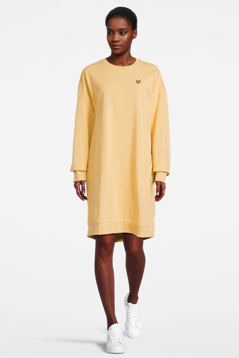 SWEATSHIRT DRESS W796 SOFT GOLDEN YELLOW 1