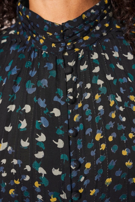 MIRABEL METALLIC STRIPE TOP GREY MULTI 3