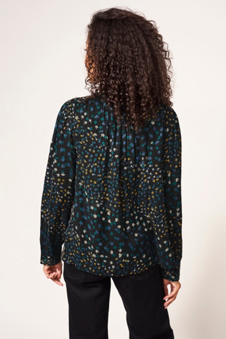 MIRABEL METALLIC STRIPE TOP GREY MULTI 2