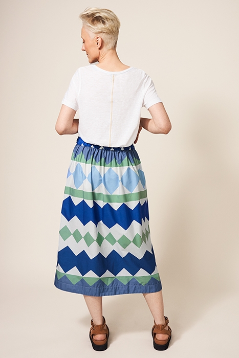 ALI COTTON WRAP SKIRT GREEN 3