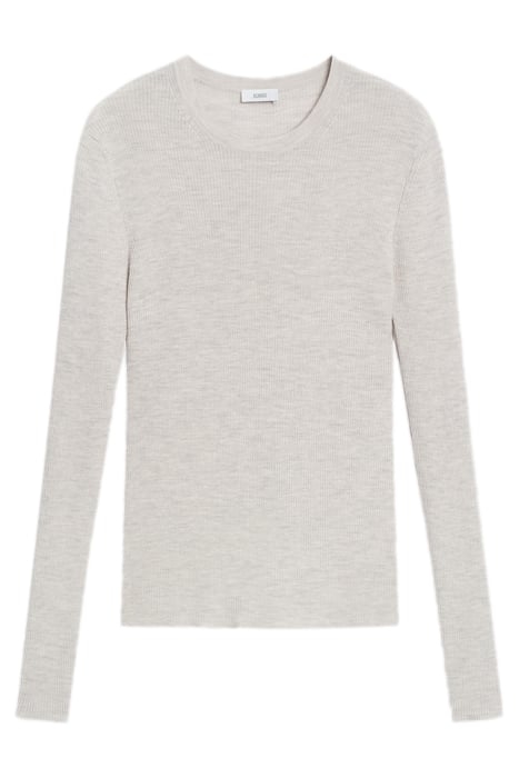 WOMEN CREW RIB LONGSLEEVE KNITS GREY ALABASTER 6