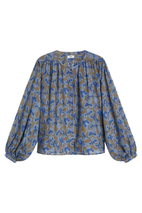 WOMEN GATHERED BLOUSE SHIRTS & BLOUSES NUTMEG 8