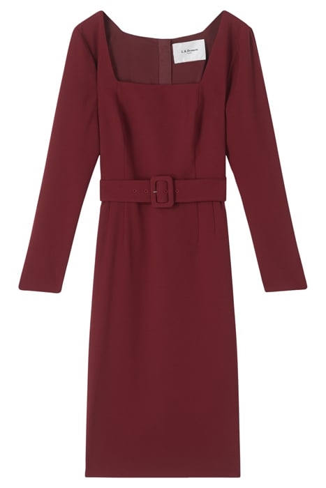 CARRINGTO MIDI DRESS BURGUNDY 3