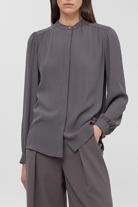 GATHERED BLOUSE DARK NICKEL 3