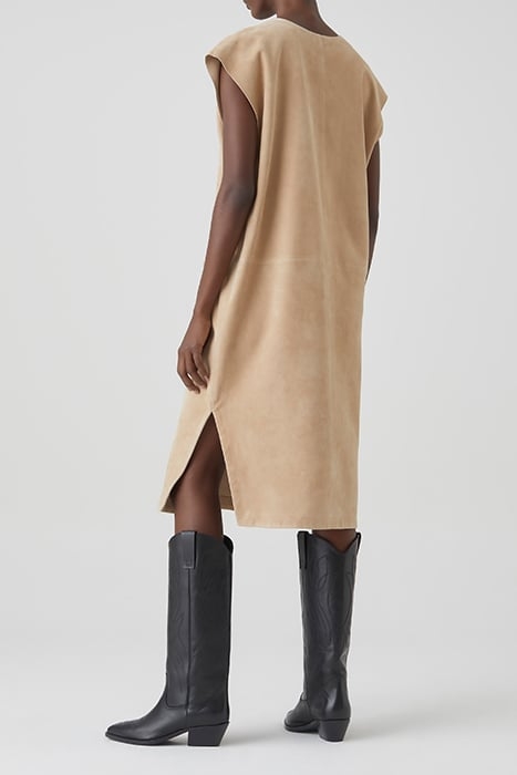 SHIFT DRESS TAN 2