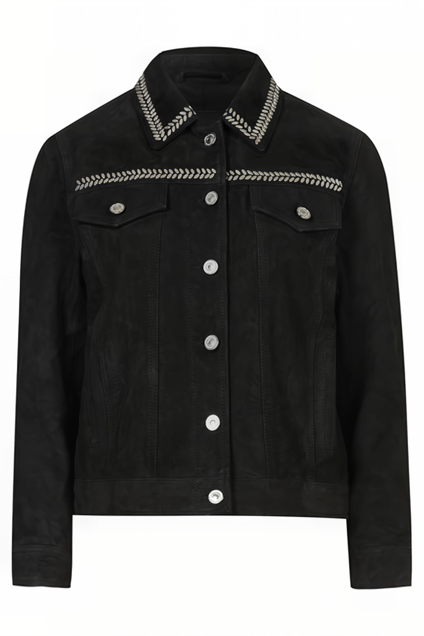 DELVY SUEDE TRUCKER WASHED BLACK 4