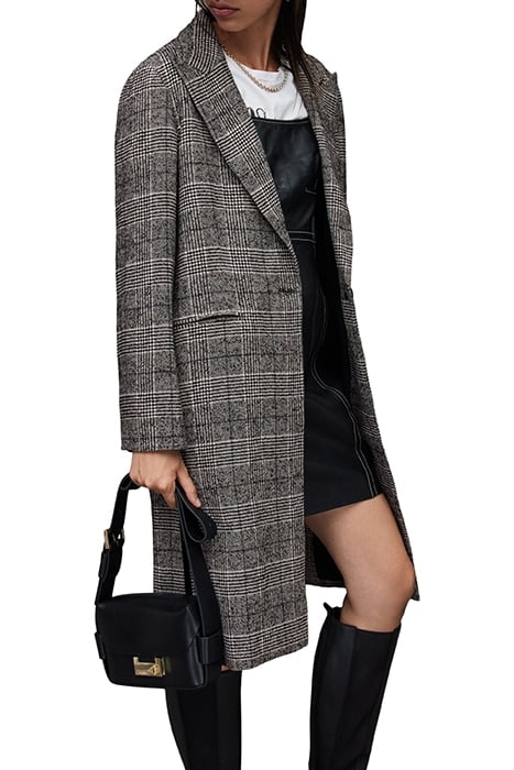 DUSTIE CHECK DUSTER BLACK/WHITE 4