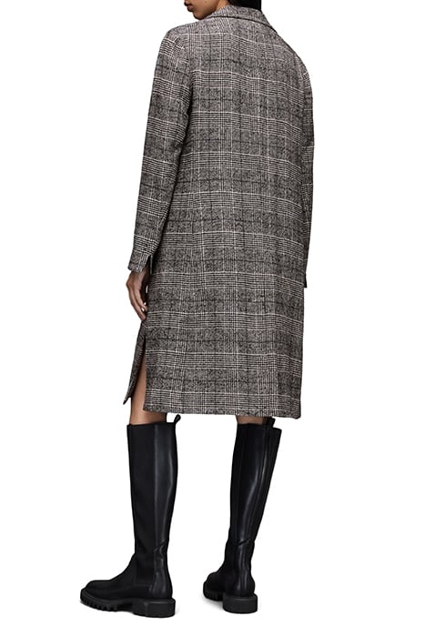 DUSTIE CHECK DUSTER BLACK/WHITE 2