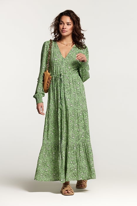 AZORES DRESS POOLSIDE PAISLEY KELLY GREEN 1