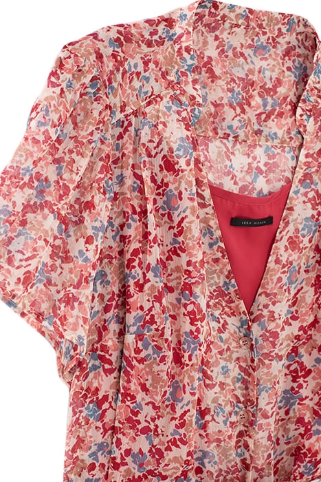 FLORAL PRINT SHORT SLEEVE LONG DRESS 3