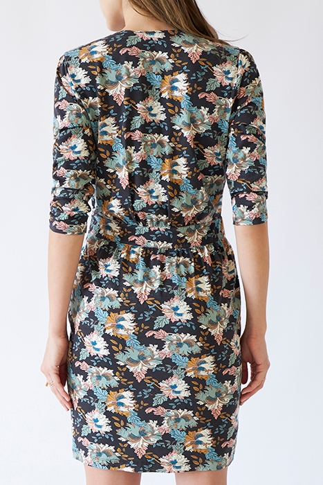 RETRO FLOWER PRINT ECOVERO® VISCOSE JERSEY DRESS 2