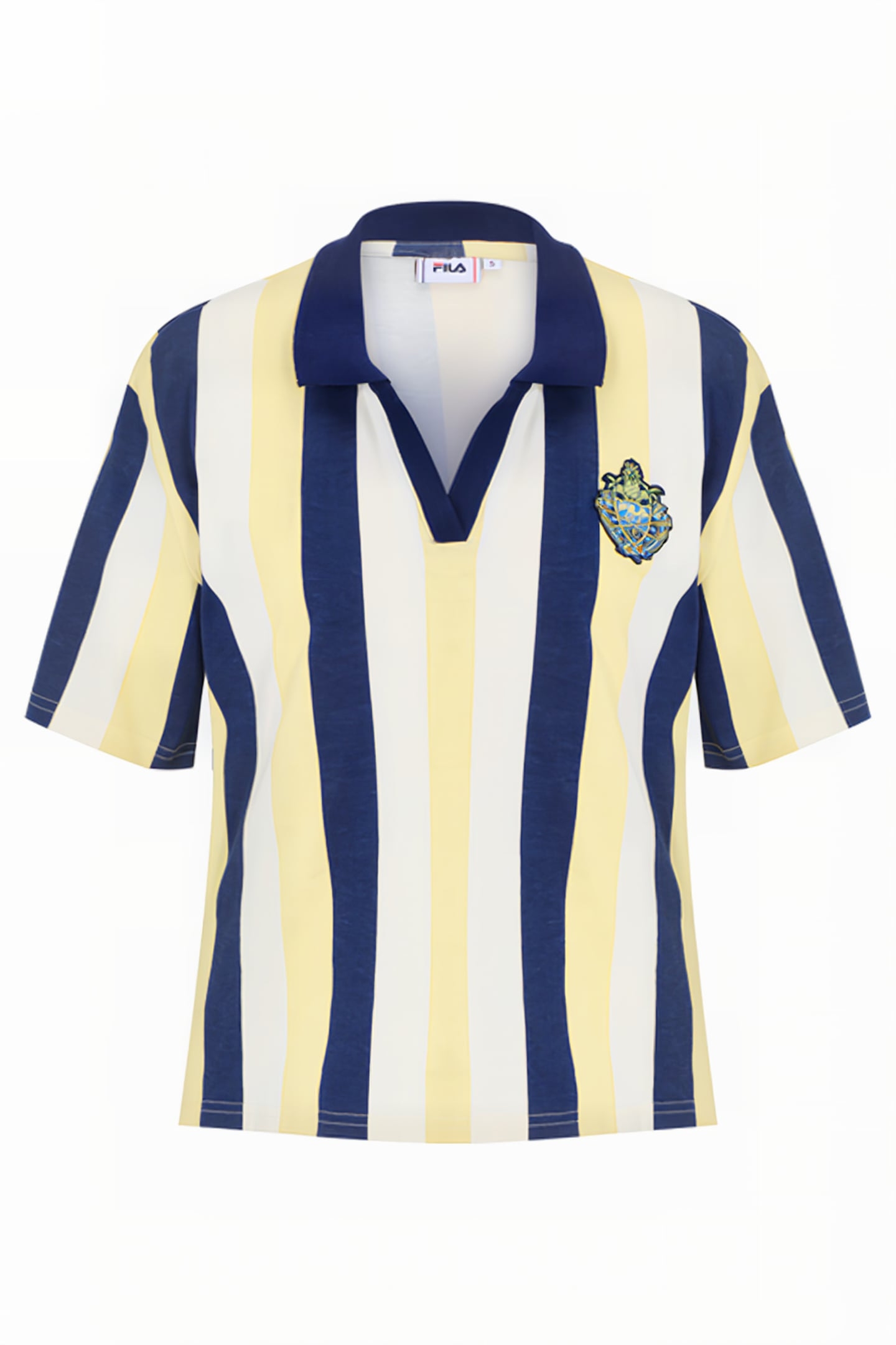 THEMAR STRIPED POLO SHIRT PALE BANANA BOLD STRIPED 1