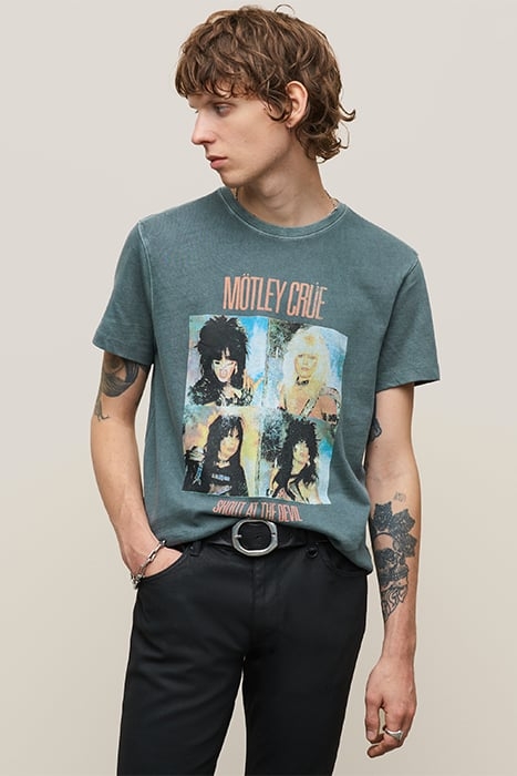 SS CREW TEE - MOTLEY CRUE SHOUT DRIED SAGE 1