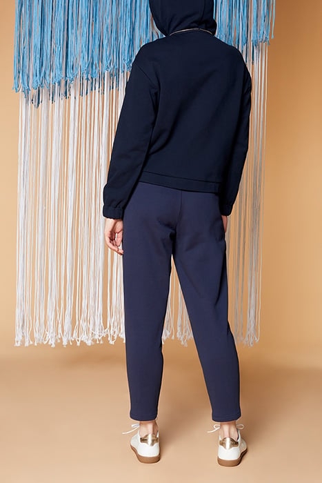 PIERA - 7/8TH SLOUCHY KNITTED TROUSERS NAVY 2