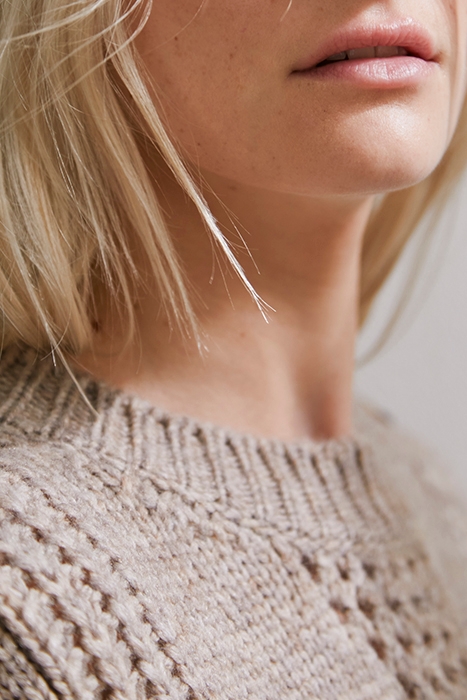 WOOL WOOL SWEATER CAMEL PUTS WOMEN'S SHOULDER BUTTONS 4