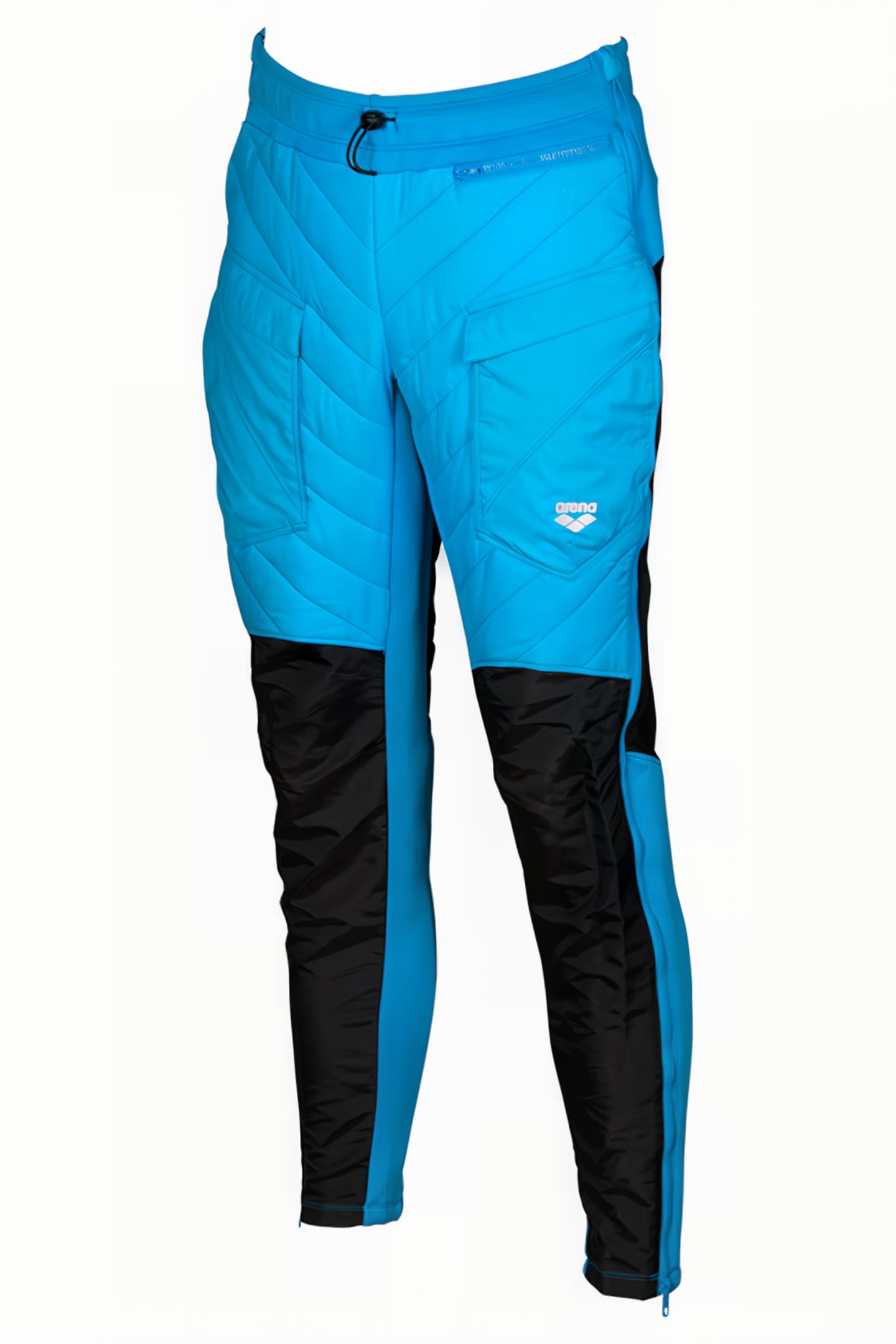 UNISEX HALF-QUILTED PANT CYAN BLACK 8