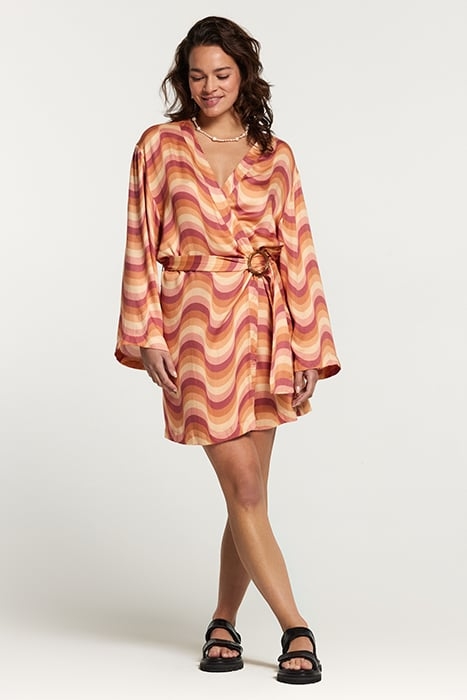 BIARRITZ WRAP DRESS GROOVY WAVE FROZEN CHOCO BROWN FROZEN CH 3