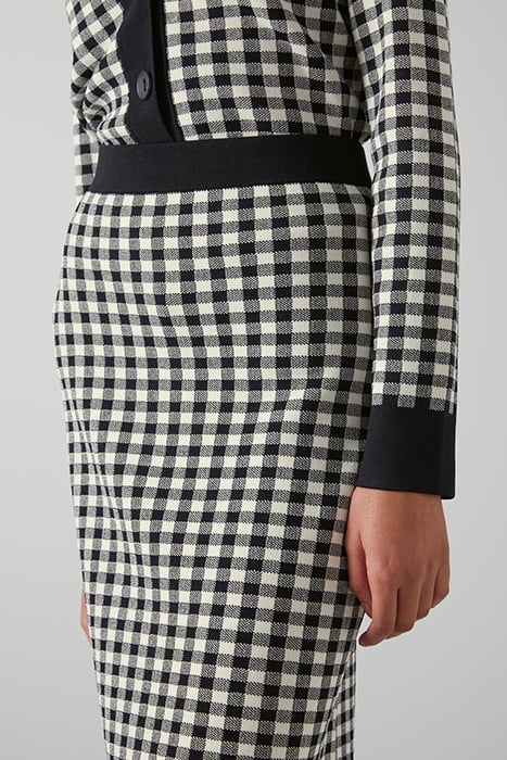 LEA MIDI SKIRT BLUE CHECK 5