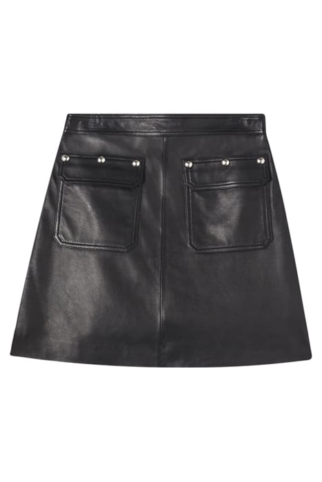 ANAIS LEATHER SKIRT BLACK 4